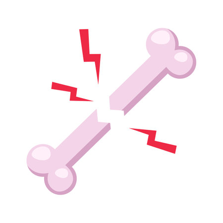 Broken bone icon isolated on white background for your web and mobile app designのイラスト素材