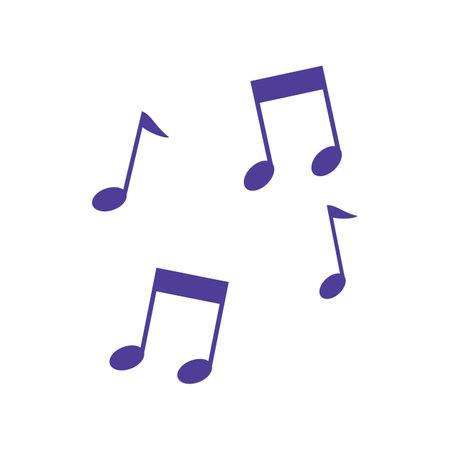 Music note icon. Musical symbol. Flat design style eps 10のイラスト素材