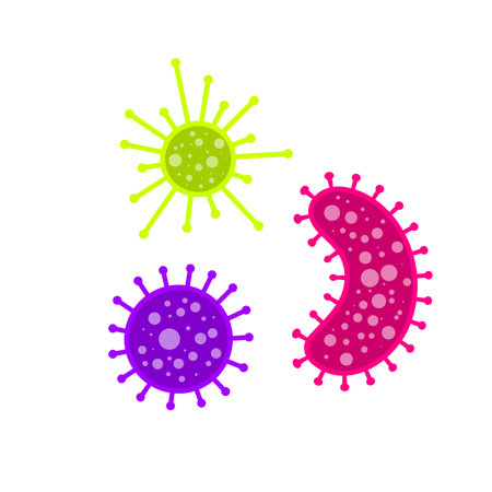 Virus vector illustration. Coronavirus 2019-nCoV infection.のイラスト素材