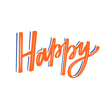 Happy Holidays lettering. Handmade calligraphy. Vector illustration.のイラスト素材