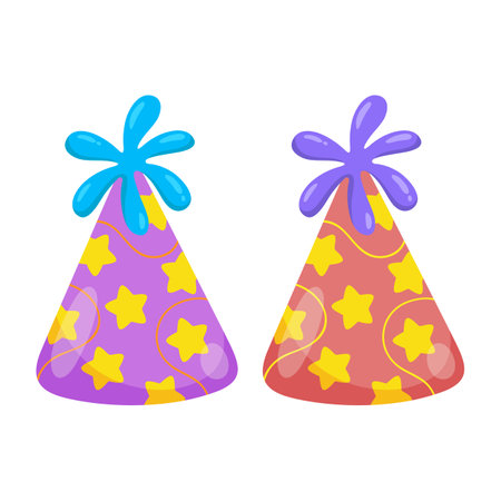 Party hat icon. Flat illustration of party hat vector icon for web designのイラスト素材