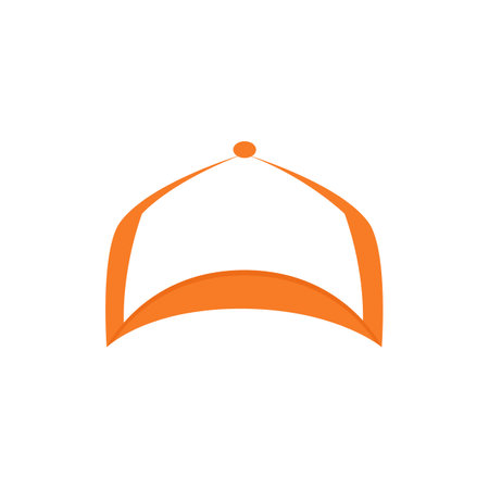 Cricket cap icon. Flat color design. Vector illustration.のイラスト素材