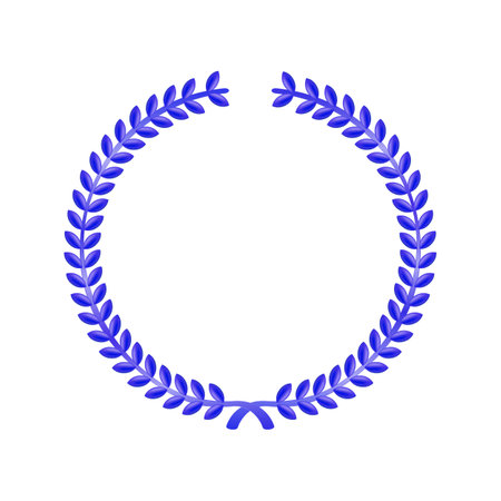 Laurel wreath isolated on white background. Vector illustration.のイラスト素材