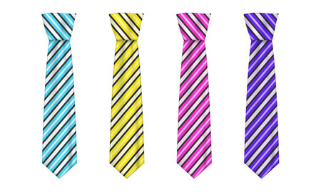 Necktie isolated on white background. Vector illustration. Eps 10.のイラスト素材