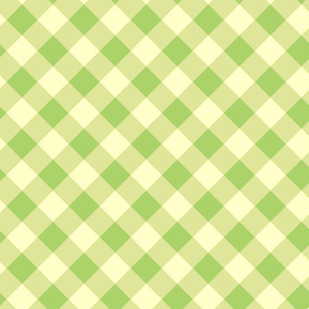 Seamless green and white checkered pattern. Vector illustrationのイラスト素材