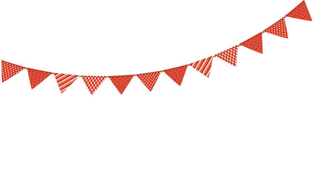 Decorations bunting isolated on white background. Vector illustration.のイラスト素材