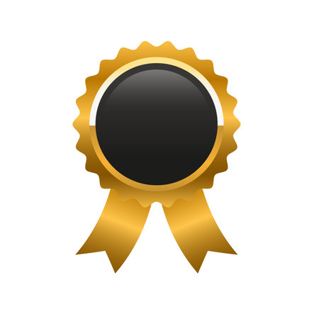 Gold award medal icon on white background for graphic and web design. Simple vector sign. Internet concept symbol for website button or mobile appのイラスト素材