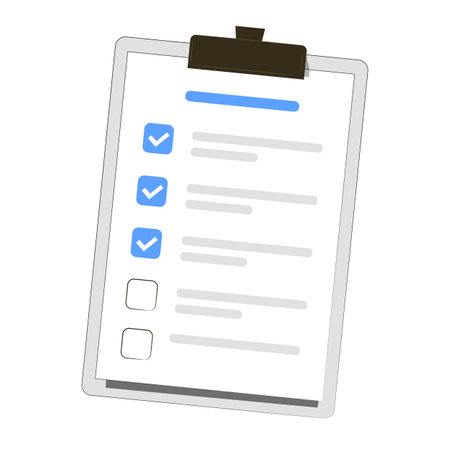 Clipboard with checklist icon isolated on white background. Vector illustration.のイラスト素材