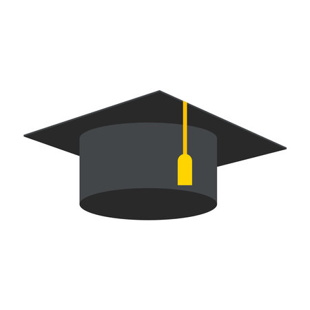 Graduation cap icon. Flat illustration of graduation cap vector icon for webのイラスト素材