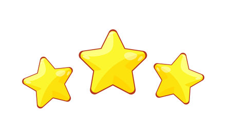 Star rating. Vector illustration in cartoon style isolated on a white background.