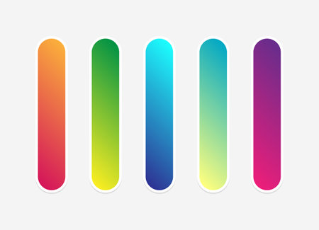 Set of buttons for web design. Vector illustration. Colorful gradient.