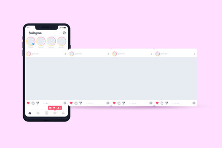 Smartphone screen mockup template. Vector illustration. Flat design.