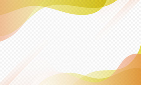 Abstract wavy background in yellow and orange colors. Vector illustration.のイラスト素材