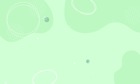 Green abstract background with circles and dots. Vector illustration for your design
