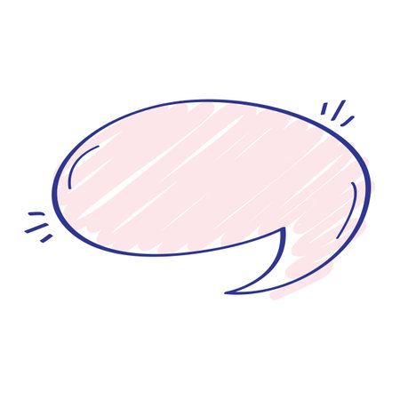 speech bubble icon over white background, colorful line design, vector illustration