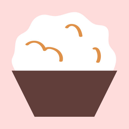 Cupcake flat icon. Vector illustration, eps 10.