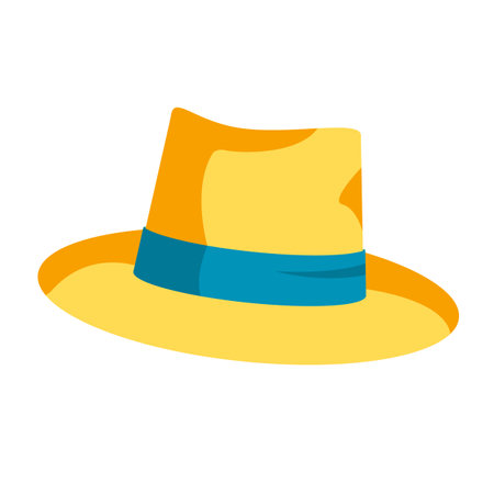 Summer hat icon in isometric 3d style on a white backgroundのイラスト素材