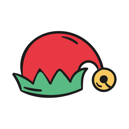 santa claus hat christmas icon. Isolated and flat illustration. Vector graphicのイラスト素材
