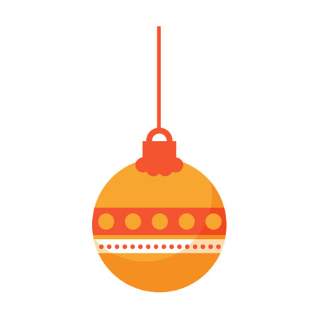 christmas ball hanging isolated icon vector illustration designicon vector illustration designのイラスト素材