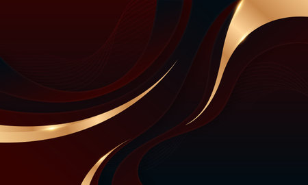 Abstract dark background with golden lines. Vector illustration. Eps 10.のイラスト素材