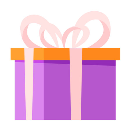 Gift box icon. Flat illustration of gift box icon for web designのイラスト素材