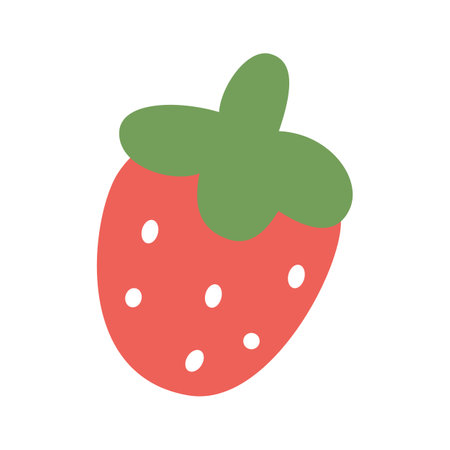 strawberry fresh fruit icon vector illustration design graphic flat and simpleのイラスト素材