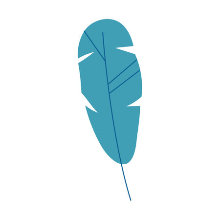 feather icon image vector illustration design  blue pastel blue colorのイラスト素材