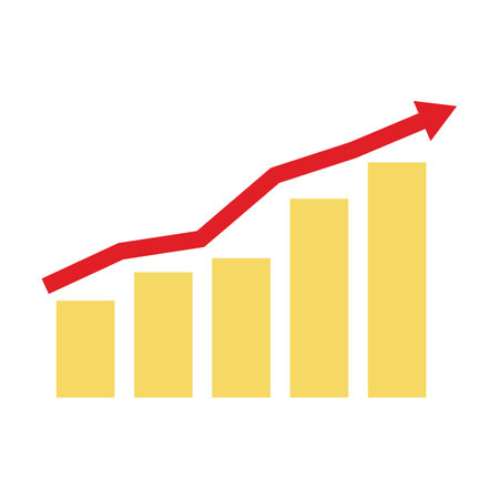 Business graph chart icon. Flat illustration of business graph chart icon for web designのイラスト素材