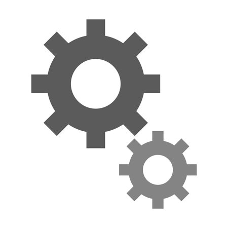 Gear solid icon. Cogwheel vector graphics, a solid pattern on a white background.のイラスト素材