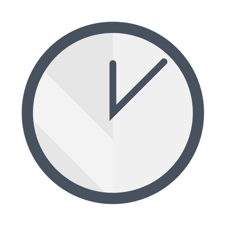 Clock flat design modern vector icon in circle for web and mobile applications