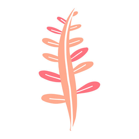 Isolated abstract seaweed icon on a white background, Vector illustrationのイラスト素材