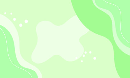Abstract green background with wavy lines and dots. Vector illustration.のイラスト素材