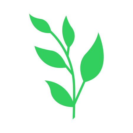 Green leaves vector icon isolated on white background for your web and mobile app designのイラスト素材