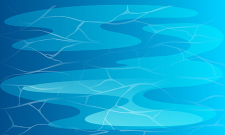 Swimming pool background with water ripples and waves. Vector illustration.のイラスト素材