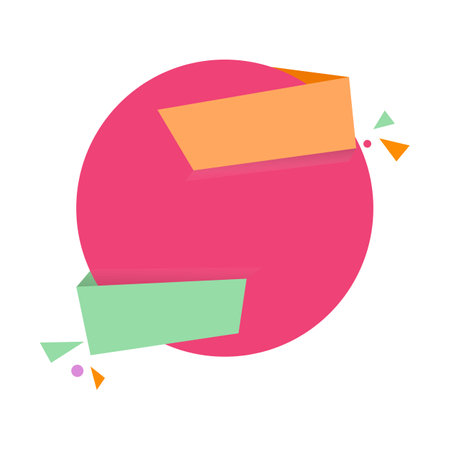 Colorful paper banner with place for your text. Vector illustration.のイラスト素材