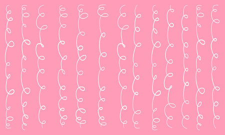 Illustration of a set of hand drawn musical notes on a pink backgroundのイラスト素材