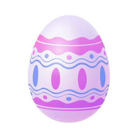Easter egg on a white background. Happy Easter. Vector illustrationのイラスト素材