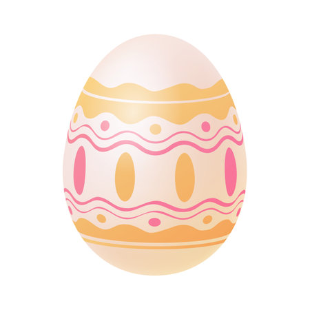 Easter egg isolated on a white background. Vector illustration. Eps 10.のイラスト素材