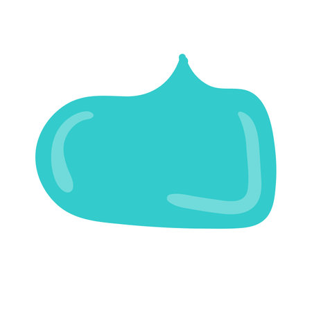 Blue bubble icon. Flat illustration of blue bubble vector icon for web designのイラスト素材