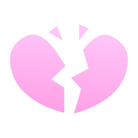 Broken heart icon. Simple illustration of broken heart vector icon for webのイラスト素材