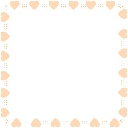 Vector frame with pink hearts on a white background. Design element for greeting card, wedding invitation.のイラスト素材