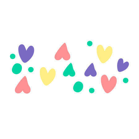 Colorful hearts on a white background. Vector illustration for your designのイラスト素材