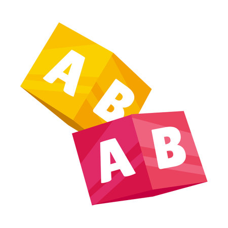 ABC cubes icon. Flat illustration of ABC cubes icon for web designのイラスト素材