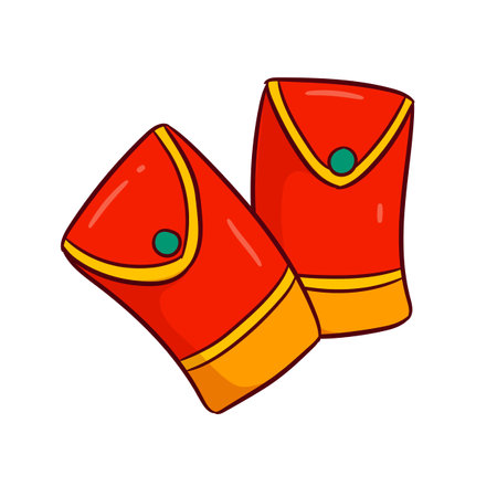 Vector illustration of a pair of red japanese kimonoのイラスト素材