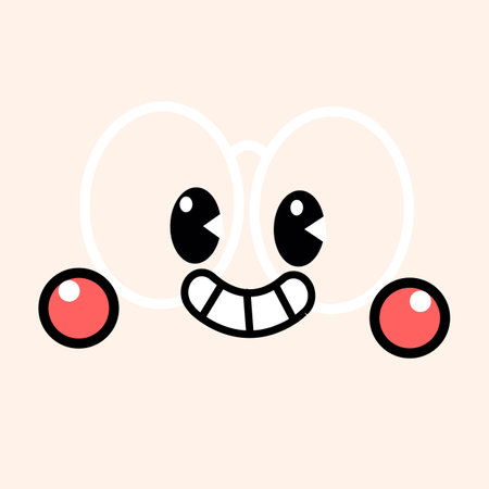 Cute kawaii face. Emoticon. Vector illustration.のイラスト素材