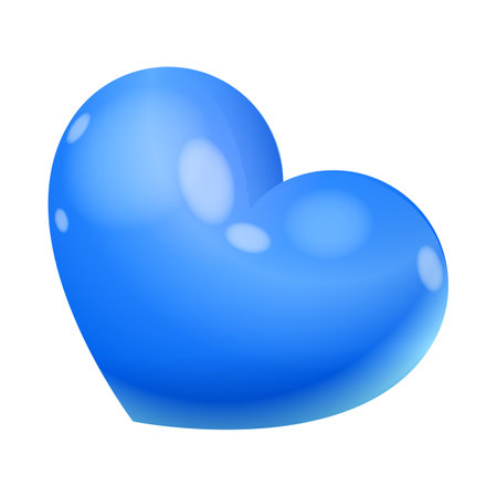 Blue heart isolated on white background. Vector illustration. Eps 10.のイラスト素材