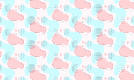Seamless pattern with hearts in pastel colors. Vector illustration.のイラスト素材