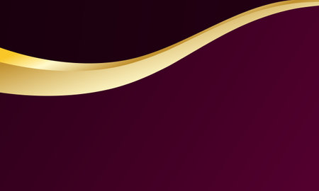 Abstract golden wavy line on purple background. Vector illustration for your designのイラスト素材