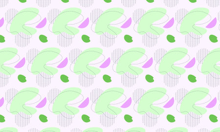 Seamless pattern with abstract leaves in pastel colors. Vector illustration.のイラスト素材