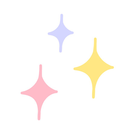 Vector set of hand drawn doodle stars isolated on white backgroundのイラスト素材